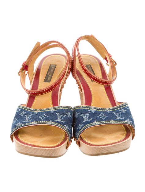 louis vuitton denim sandals.